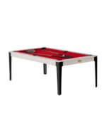 Table de billard convertible 7 ft – style moderne Oslo chêne grisé avec pieds noirs et surface ardoise – Image 2