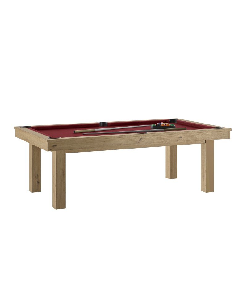 table-billard-convertible-rene-pierre-lafite-chene (1) Table billard convertible chêne sablé 7 ft – billard à manger multi‑fonction – Image 1