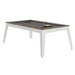 Table de billard convertible 7 ft – style industriel châtaignier avec surface ardoise