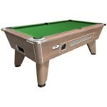 Table de billard chêne foncé 7 ft à monnayeur – billard de café avec accessoires