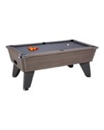 Table de billard de café 7 ft – Finition chêne gris, surface ardoise et descente centralisée des billes – Image 8