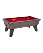 Table de billard de café 7 ft – Finition chêne gris, surface ardoise et descente centralisée des billes – Image 5