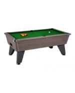 Table de billard de café 7 ft – Finition chêne gris, surface ardoise et descente centralisée des billes – Image 3