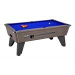 Table de billard café 7 ft finition chêne gris avec mécanisme monnayeur – billard pool anglais