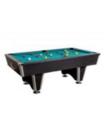 Table de billard américain 7 ft – finition noir avec tapis vert et descente centralisée des billes – Image 5