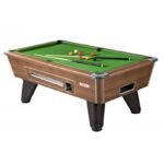 Table de billard café 7 ft finition chêne clair avec monnayeur – billard anglais qualité pro