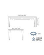 Table de billard 7 ft Hyphen blanc – design intérieur & extérieur avec surface de jeu résistante – Image 14