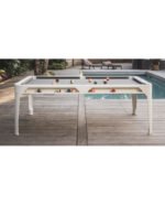 Table de billard 7 ft Hyphen blanc – design intérieur & extérieur avec surface de jeu résistante