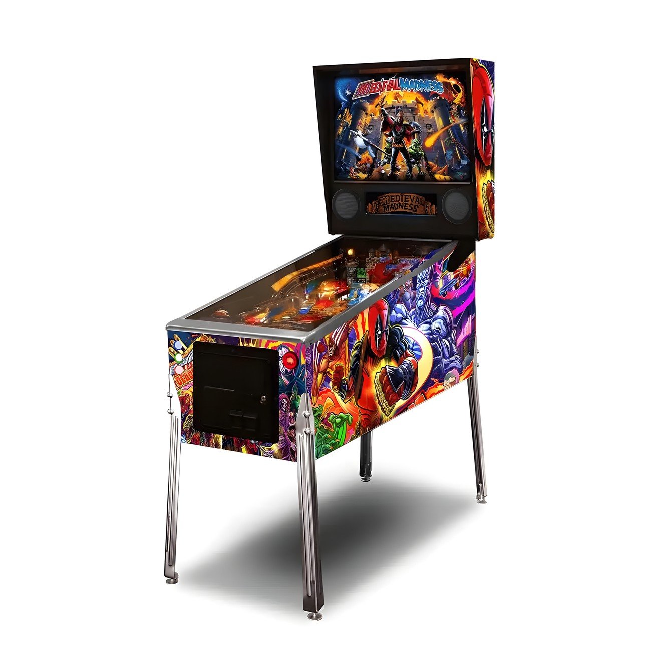 v Pincab Flipper Numérique Deadpool – Écran 43″ Full HD, 500 Tables & Son Stéréo Immersif – Image 1